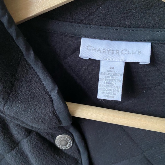 Charter Club Black Quilted Jacket - Picture 6 of 6
